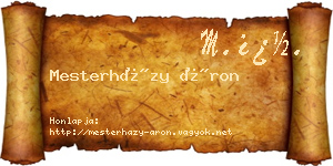 Mesterházy Áron névjegykártya