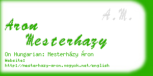aron mesterhazy business card